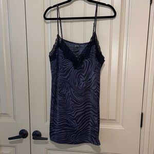 H&M Zebra Print Chemise with Lace